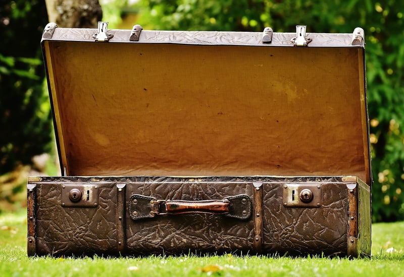 Vintage suitcase table
